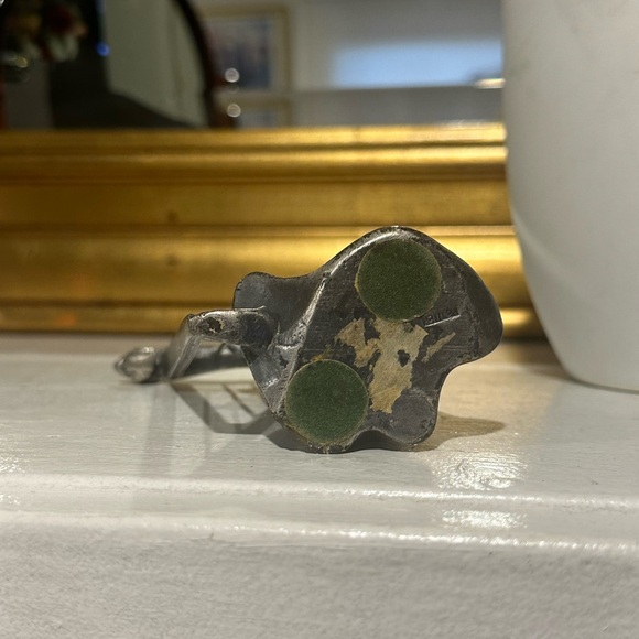 Vintage Market Peltro Italy Pewter Angel Playing Harp Figure. 5” - Picture 7 of 8